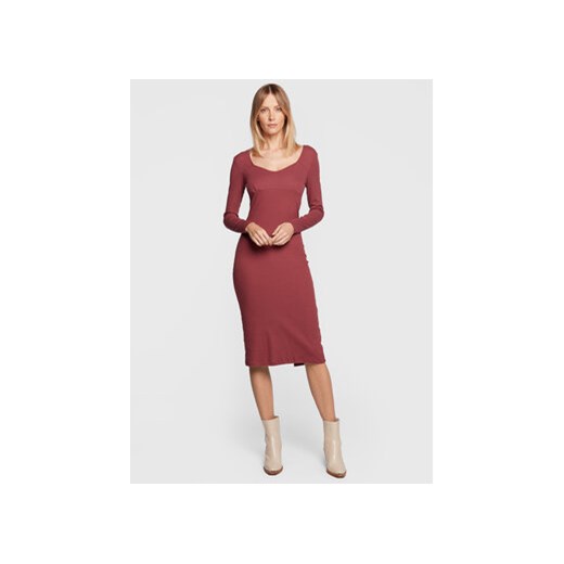 Brave Soul Sukienka codzienna LDRJ-544NANCY Bordowy Regular Fit XS promocja MODIVO