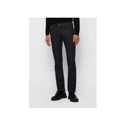 Boss Spodnie materiałowe Delaware3-1-20+ 50435156 Czarny Slim Fit ze sklepu MODIVO w kategorii Spodnie męskie - zdjęcie 168635185