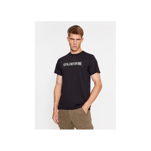 Guess T-Shirt M3BI80 K9RM1 Czarny Slim Fit ze sklepu MODIVO w kategorii T-shirty męskie - zdjęcie 168635525