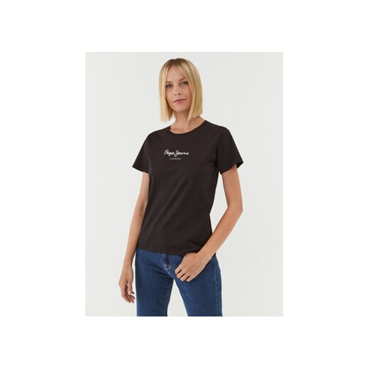 Pepe Jeans T-Shirt Wendys PL505710 Czarny Regular Fit ze sklepu MODIVO w kategorii Bluzki damskie - zdjęcie 168635795