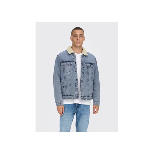 Only & Sons Kurtka jeansowa Louis 22022971 Niebieski Regular Fit ze sklepu MODIVO w kategorii Kurtki męskie - zdjęcie 168636258