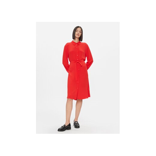 Tommy Hilfiger Sukienka koszulowa WW0WW40563 Czerwony Regular Fit ze sklepu MODIVO w kategorii Sukienki - zdjęcie 168636459