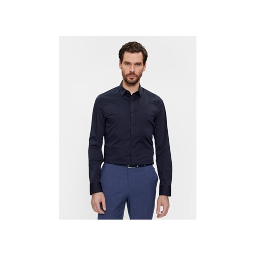 Calvin Klein Koszula K10K110856 Granatowy Slim Fit ze sklepu MODIVO w kategorii Koszule męskie - zdjęcie 168636565