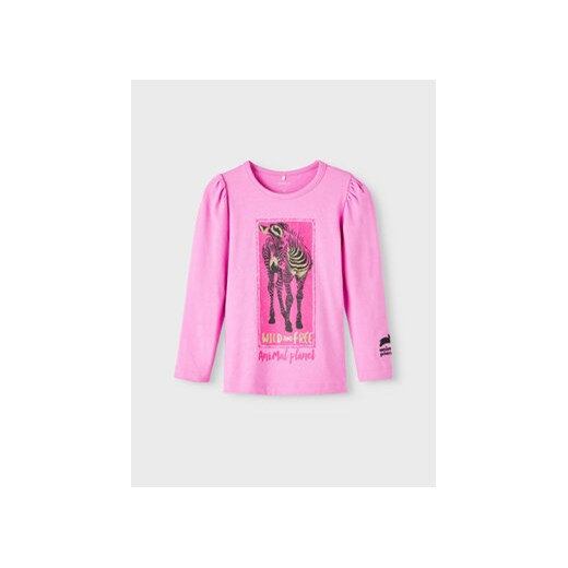 NAME IT Bluzka 13212431 Różowy Regular Fit ze sklepu MODIVO w kategorii Bluzki dziewczęce - zdjęcie 168636778