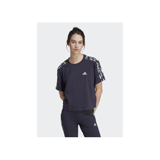 adidas T-Shirt IL5868 Niebieski Loose Fit ze sklepu MODIVO w kategorii Bluzki damskie - zdjęcie 168636956