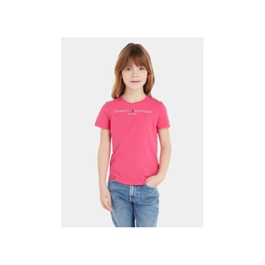 Tommy Hilfiger T-Shirt KG0KG05242 Różowy Regular Fit ze sklepu MODIVO w kategorii Bluzki dziewczęce - zdjęcie 168637767