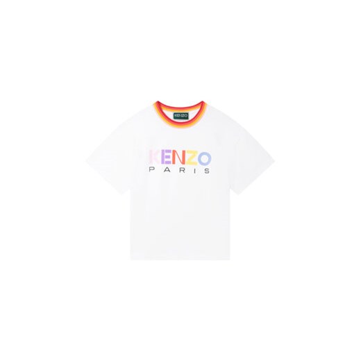 Kenzo Kids T-Shirt K15630 S Biały Regular Fit Kenzo Kids 8Y okazyjna cena MODIVO