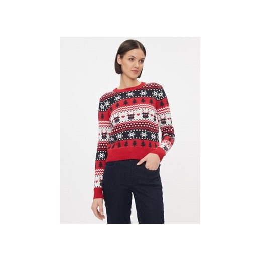 ONLY Sweter 15302939 Czerwony Regular Fit M okazja MODIVO
