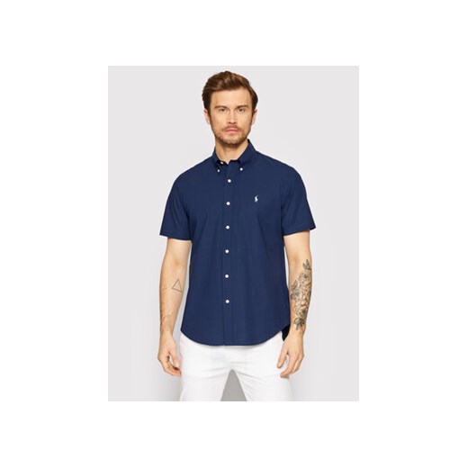 Polo Ralph Lauren Koszula 710867700003 Granatowy Custom Fit ze sklepu MODIVO w kategorii Koszule męskie - zdjęcie 168638445