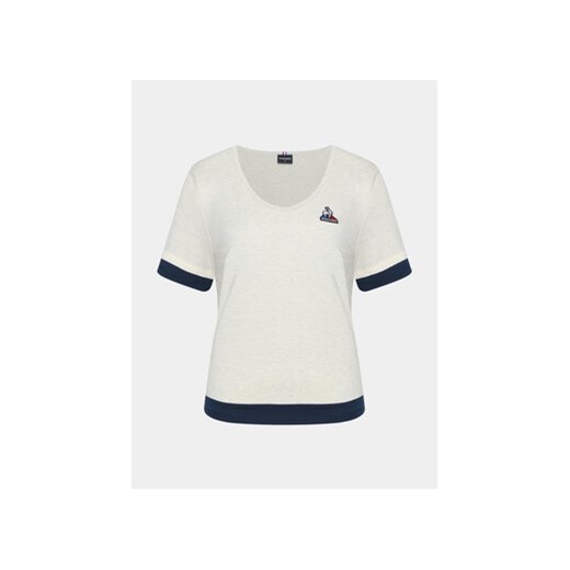 Le Coq Sportif T-Shirt 2320636 Écru Regular Fit ze sklepu MODIVO w kategorii Bluzki damskie - zdjęcie 168638487