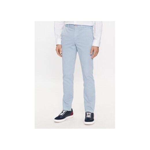Tommy Hilfiger Spodnie materiałowe Bleecker MW0MW32132 Niebieski Slim Fit ze sklepu MODIVO w kategorii Spodnie męskie - zdjęcie 168638525