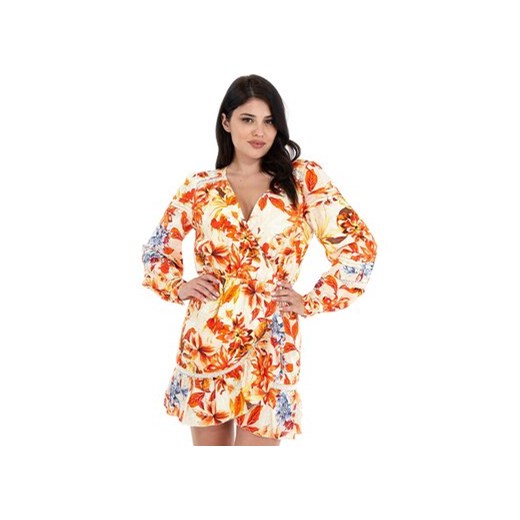 Guess Sukienka letnia Hafa W3GK34 WFCY0 Kolorowy Regular Fit ze sklepu MODIVO w kategorii Sukienki - zdjęcie 168639267
