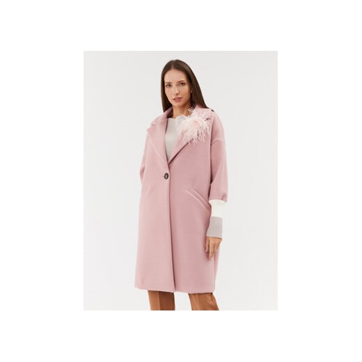 Maryley Płaszcz przejściowy 23IB148/M11 Różowy Regular Fit ze sklepu MODIVO w kategorii Płaszcze damskie - zdjęcie 168639815