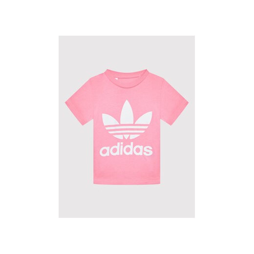 adidas T-Shirt Trefoil HK7502 Różowy Regular Fit ze sklepu MODIVO w kategorii Koszulki niemowlęce - zdjęcie 168640048
