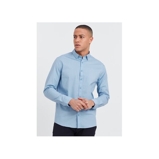 Solid Koszula 21103247 Niebieski Regular Fit ze sklepu MODIVO w kategorii Koszule męskie - zdjęcie 168640226