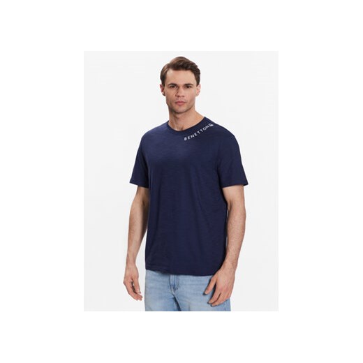 United Colors Of Benetton T-Shirt 3BVX4M011 Granatowy Regular Fit ze sklepu MODIVO w kategorii T-shirty męskie - zdjęcie 168640379