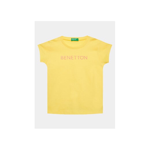 United Colors Of Benetton T-Shirt 3I1XG1096 Żółty Regular Fit ze sklepu MODIVO w kategorii Koszulki niemowlęce - zdjęcie 168640528