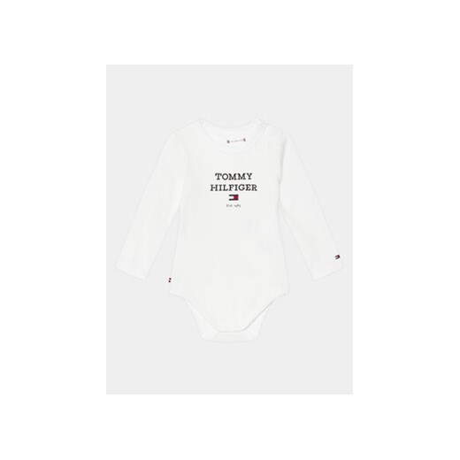 Tommy Hilfiger Body dziecięce Logo KN0KN01773 Biały ze sklepu MODIVO w kategorii Body niemowlęce - zdjęcie 168640725