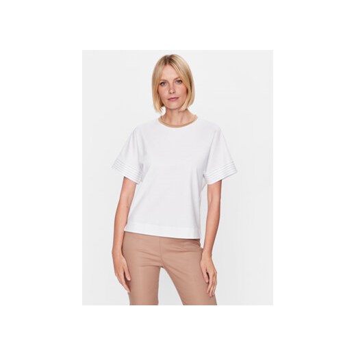 Peserico T-Shirt S06658J0 Biały Relaxed Fit ze sklepu MODIVO w kategorii Bluzki damskie - zdjęcie 168640885
