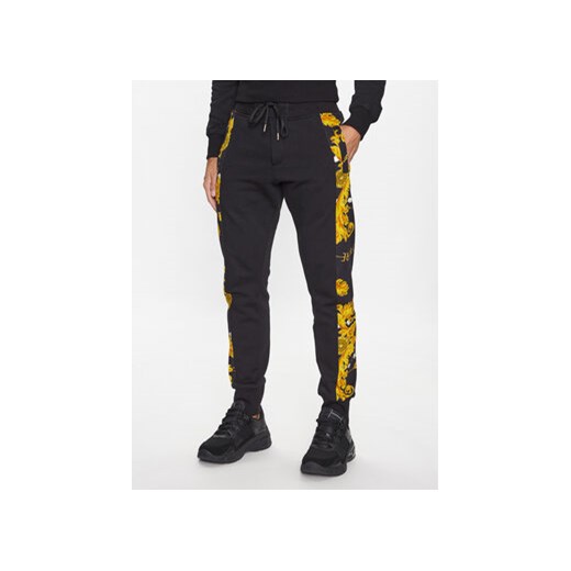 Versace Jeans Couture Spodnie dresowe 75GAA3C0 Czarny Regular Fit ze sklepu MODIVO w kategorii Spodnie męskie - zdjęcie 168640949