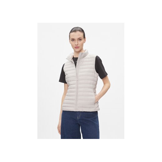 Calvin Klein Kamizelka Packable Super Lw Padded Vest K20K206325 Beżowy Slim Fit ze sklepu MODIVO w kategorii Kamizelki damskie - zdjęcie 168641265