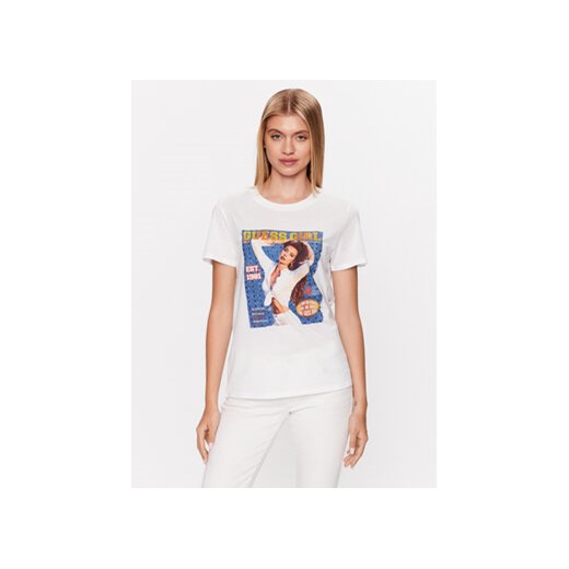 Guess T-Shirt Girl Easy W3GI18 K9SN1 Biały Regular Fit ze sklepu MODIVO w kategorii Bluzki damskie - zdjęcie 168641269