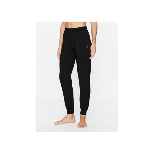 Emporio Armani Underwear Spodnie dresowe 164787 3F264 00020 Czarny Regular Fit ze sklepu MODIVO w kategorii Spodnie damskie - zdjęcie 168641436