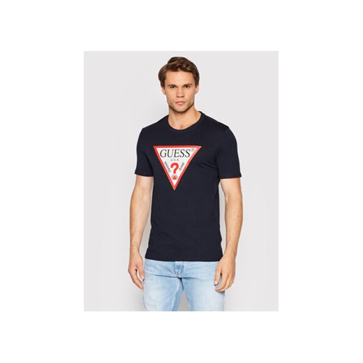Guess T-Shirt M2YI71 I3Z11 Granatowy Slim Fit ze sklepu MODIVO w kategorii T-shirty męskie - zdjęcie 168641456