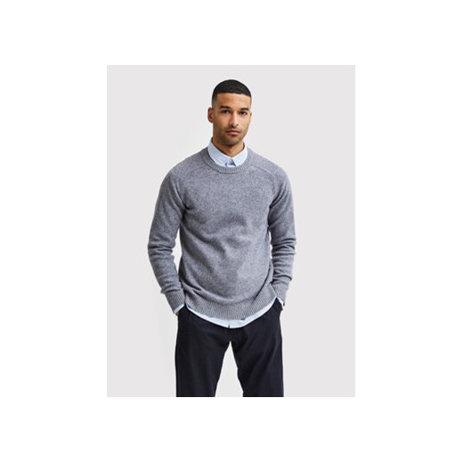 Selected Homme Sweter New Coban 16079780 Szary Regular Fit ze sklepu MODIVO w kategorii Swetry męskie - zdjęcie 168641975