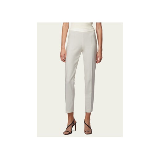 Boss Spodnie materiałowe Tiluna_Sidezip2 50405845 Biały Slim Fit ze sklepu MODIVO w kategorii Spodnie damskie - zdjęcie 168642049