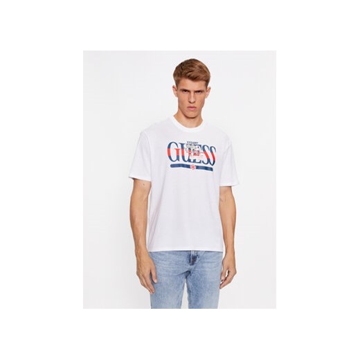 Guess T-Shirt M3BI85 K9RM1 Biały Regular Fit ze sklepu MODIVO w kategorii T-shirty męskie - zdjęcie 168642336
