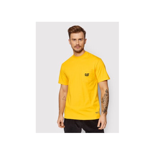 CATerpillar T-Shirt 2511868 Żółty Regular Fit ze sklepu MODIVO w kategorii T-shirty męskie - zdjęcie 168643176
