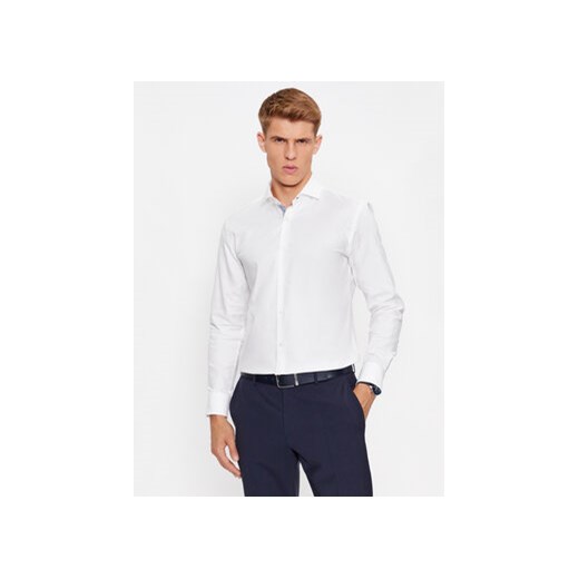 Boss Koszula H-Hank-Spread-C6-233 50502652 Biały Slim Fit ze sklepu MODIVO w kategorii Koszule męskie - zdjęcie 168643395