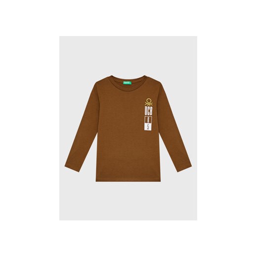 United Colors Of Benetton Bluzka 3ATNC107R Brązowy Regular Fit United Colors Of Benetton 140 okazja MODIVO