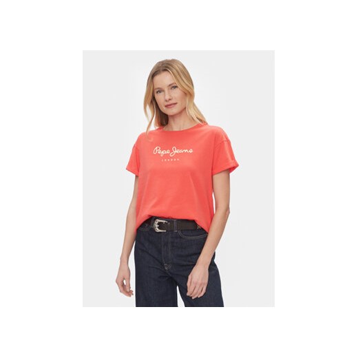 Pepe Jeans T-Shirt Helga PL505761 Czerwony Regular Fit ze sklepu MODIVO w kategorii Bluzki damskie - zdjęcie 168643757
