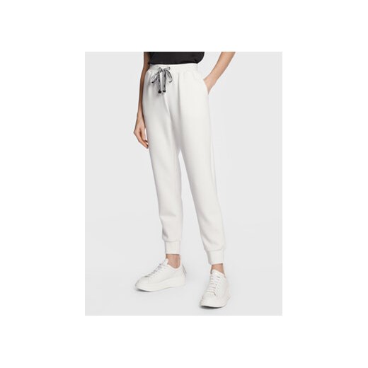 Gaudi Jeans Spodnie dresowe 311BD24008 Biały Regular Fit ze sklepu MODIVO w kategorii Spodnie damskie - zdjęcie 168643825