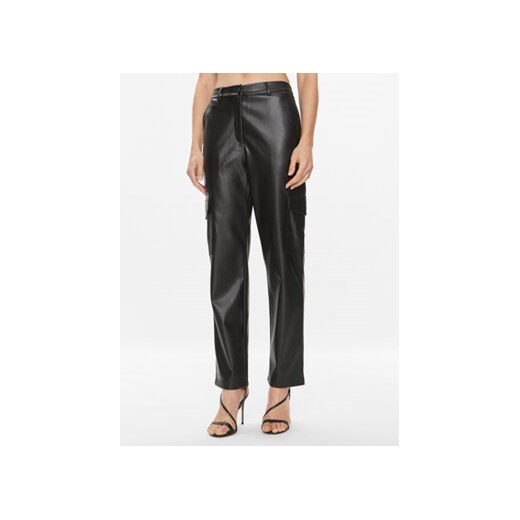 ONLY Spodnie z imitacji skóry 15293029 Czarny Loose Fit ze sklepu MODIVO w kategorii Spodnie damskie - zdjęcie 168644218
