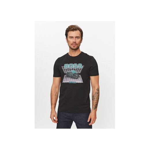 Boss T-Shirt Teenter 50503551 Czarny Regular Fit ze sklepu MODIVO w kategorii T-shirty męskie - zdjęcie 168644375