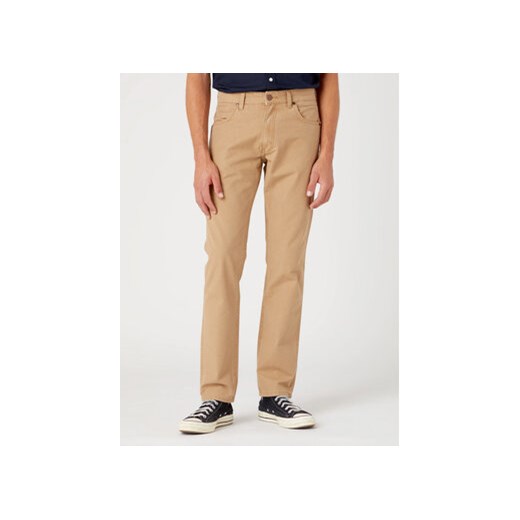 Wrangler Spodnie materiałowe Greensboro W15QDRC20 112334233 Beżowy Straight Leg ze sklepu MODIVO w kategorii Spodnie męskie - zdjęcie 168644506