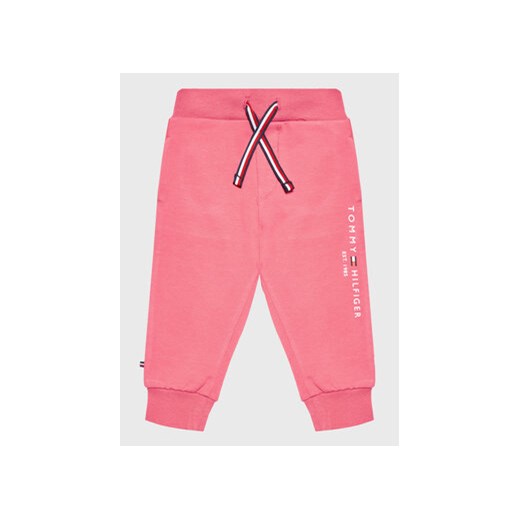 Tommy Hilfiger Spodnie dresowe Baby Essential KN0KN01281 Różowy Regular Fit ze sklepu MODIVO w kategorii Spodnie i półśpiochy - zdjęcie 168644617