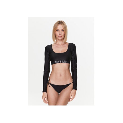 Calvin Klein Swimwear Góra od bikini KW0KW01979 Czarny ze sklepu MODIVO w kategorii Stroje kąpielowe - zdjęcie 168645145