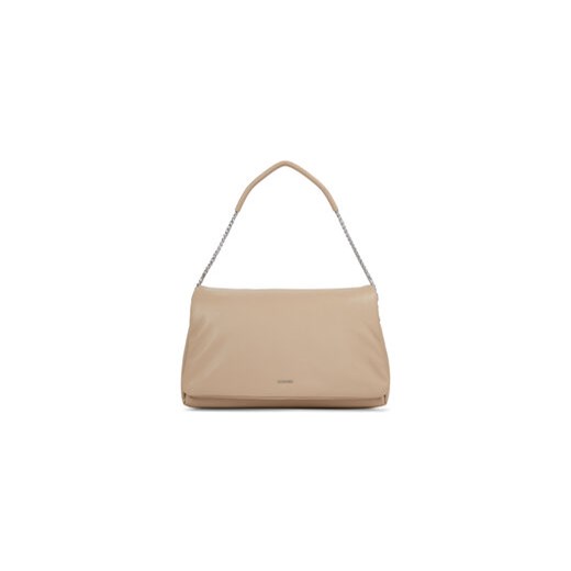 Calvin Klein Torebka Puffed Shoulder Bag K60K611539 Beżowy ze sklepu MODIVO w kategorii Torby Shopper bag - zdjęcie 168645269
