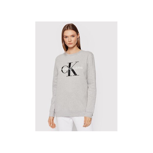 Calvin Klein Jeans Bluza Core Monogram Logo J20J207877 Szary Relaxed Fit L promocja MODIVO