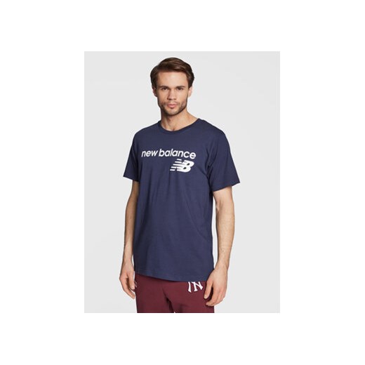 New Balance T-Shirt Classic Core Logo MT03905 Granatowy Athletic Fit ze sklepu MODIVO w kategorii T-shirty męskie - zdjęcie 168645817