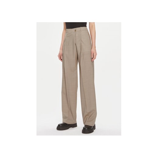 Boss Spodnie materiałowe Tenly 50505608 Beżowy Straight Fit ze sklepu MODIVO w kategorii Spodnie damskie - zdjęcie 168645856