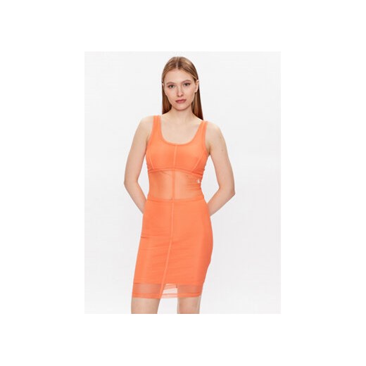 Calvin Klein Jeans Sukienka codzienna J20J221463 Pomarańczowy Slim Fit ze sklepu MODIVO w kategorii Sukienki - zdjęcie 168646879