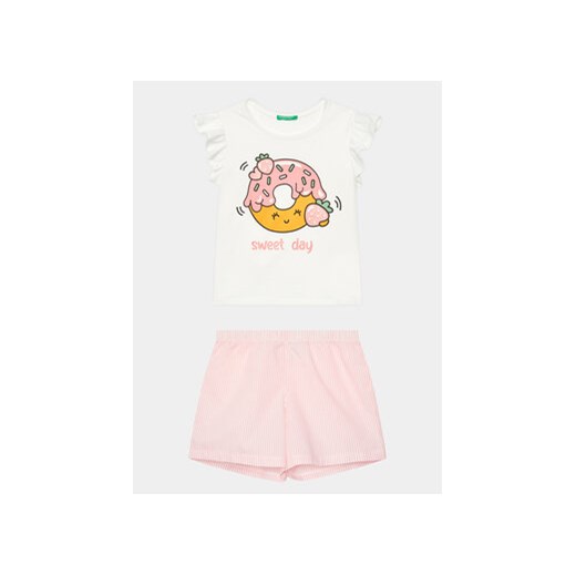 United Colors Of Benetton Piżama 30960P04R Biały Regular Fit ze sklepu MODIVO w kategorii Piżamy dziecięce - zdjęcie 168646918