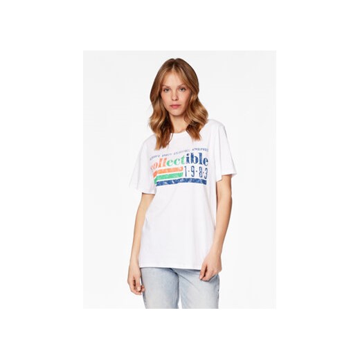 Gina Tricot T-Shirt Ellie 84280 Biały Relaxed Fit ze sklepu MODIVO w kategorii Bluzki damskie - zdjęcie 168646958