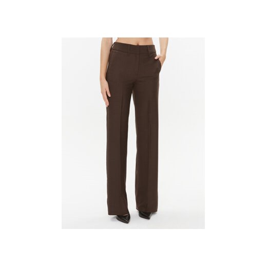 Marella Spodnie materiałowe Siluro 2331360936200 Brązowy Regular Fit ze sklepu MODIVO w kategorii Spodnie damskie - zdjęcie 168647299