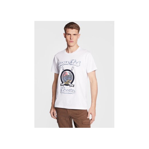Guess T-Shirt Meir M3RI23 K8FQ4 Biały Regular Fit ze sklepu MODIVO w kategorii T-shirty męskie - zdjęcie 168647448